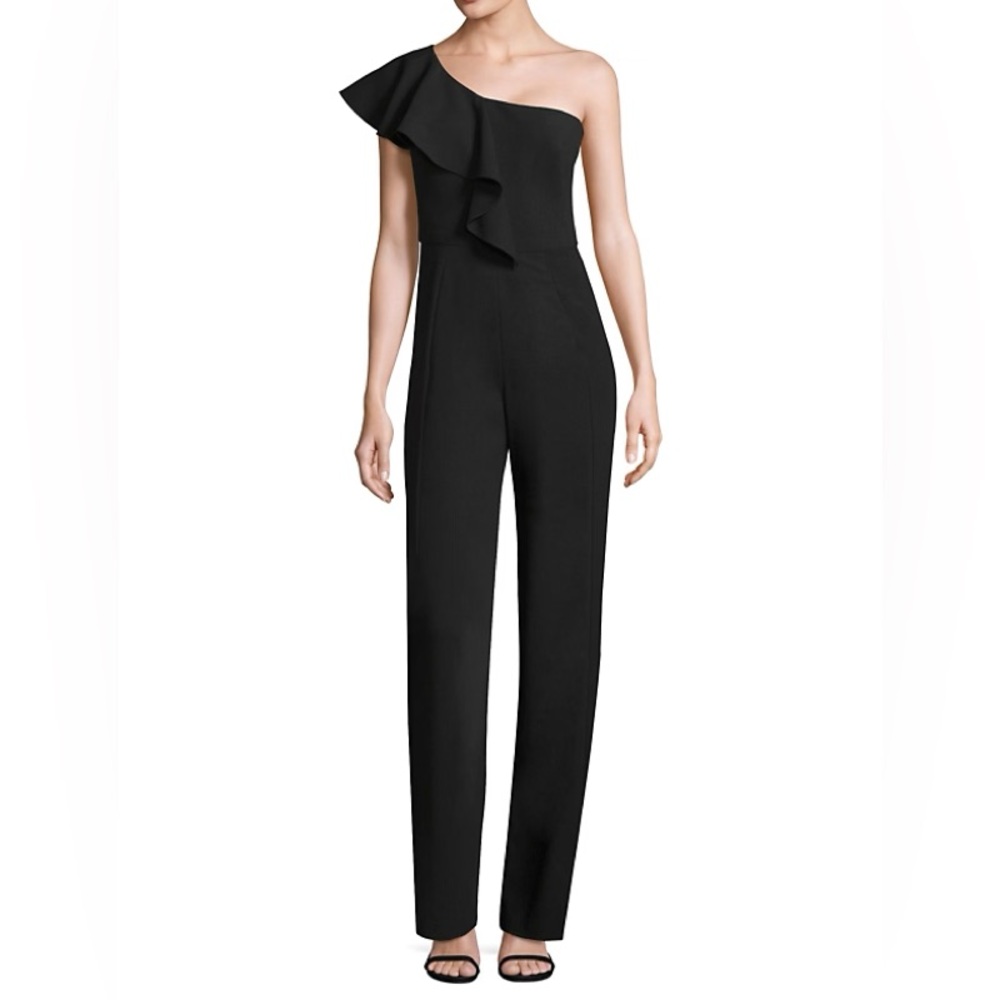 $415 Black Halo
Kallan Ruffle Jumpsuit size 8 - Picture 3 of 10